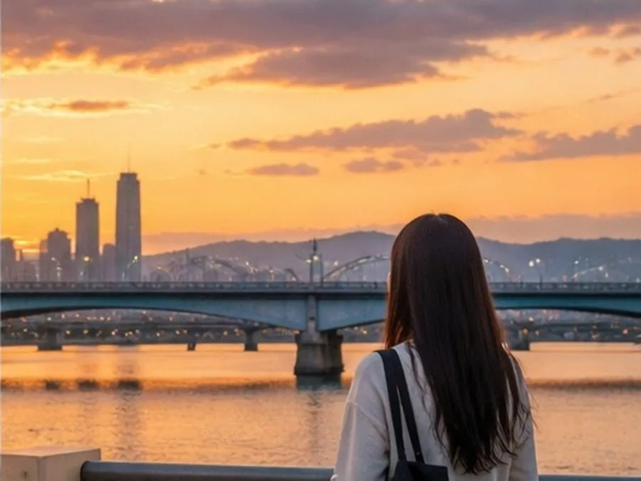 漢江の夕暮れ